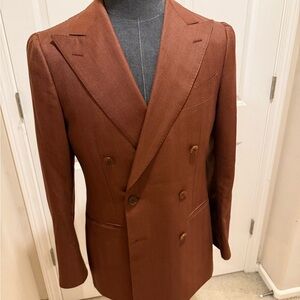 Suitsupply Orange Double-Breasted Suit